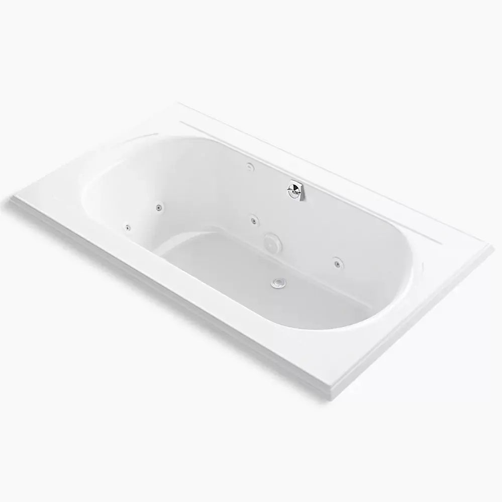 Kohler Memoirs 72" x 42" drop-in whirlpool bath K-1418-JH-0 - Plumbing Market