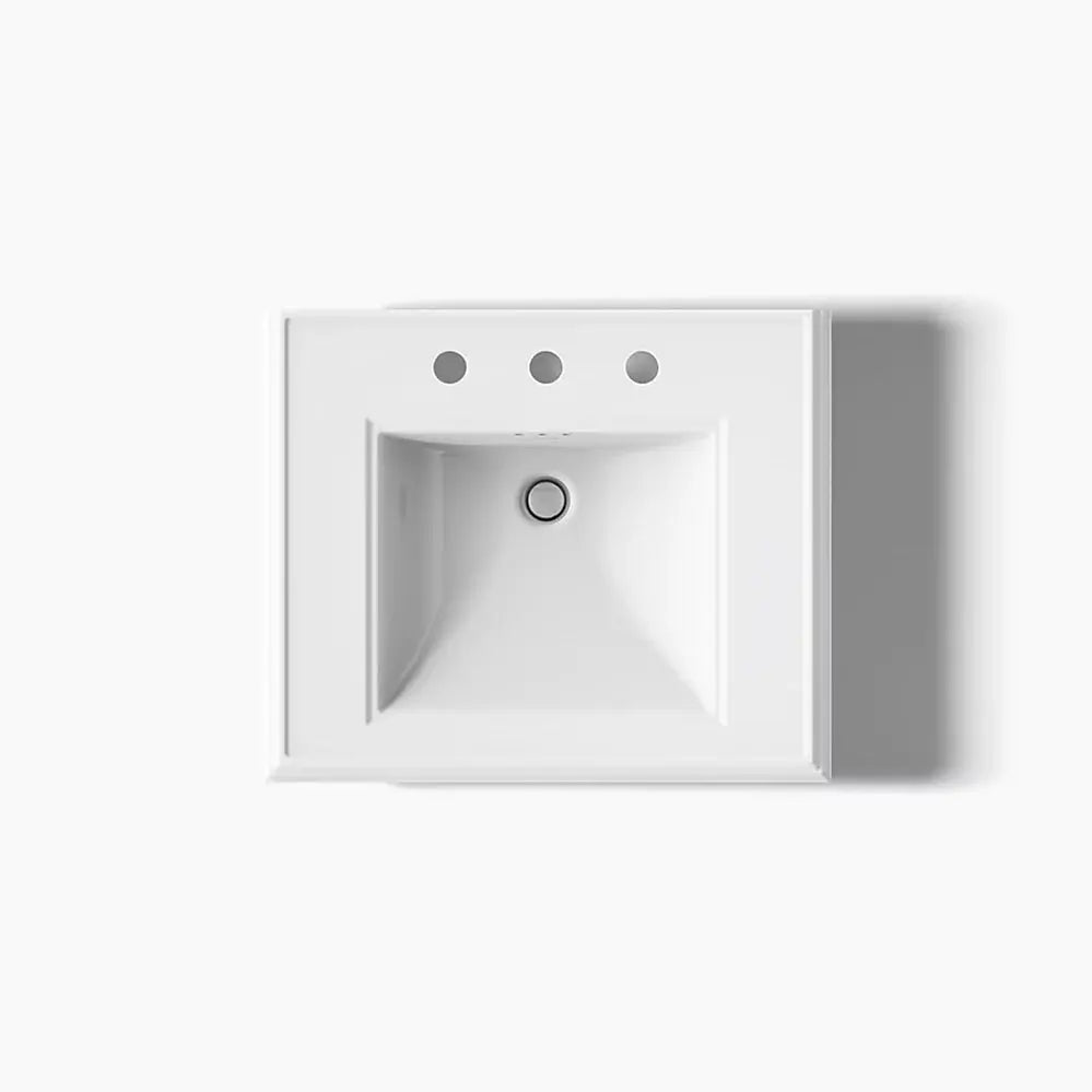 Kohler Memoirs Classic 24-1/4" rectangular pedestal bathroom sink White - Plumbing Market