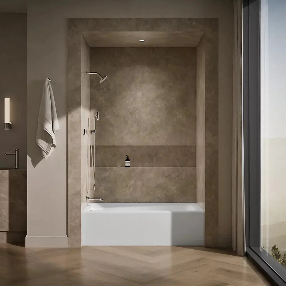 Kohler Mendota 60" x 32" alcove bath, left drain K-505-0 - Plumbing Market