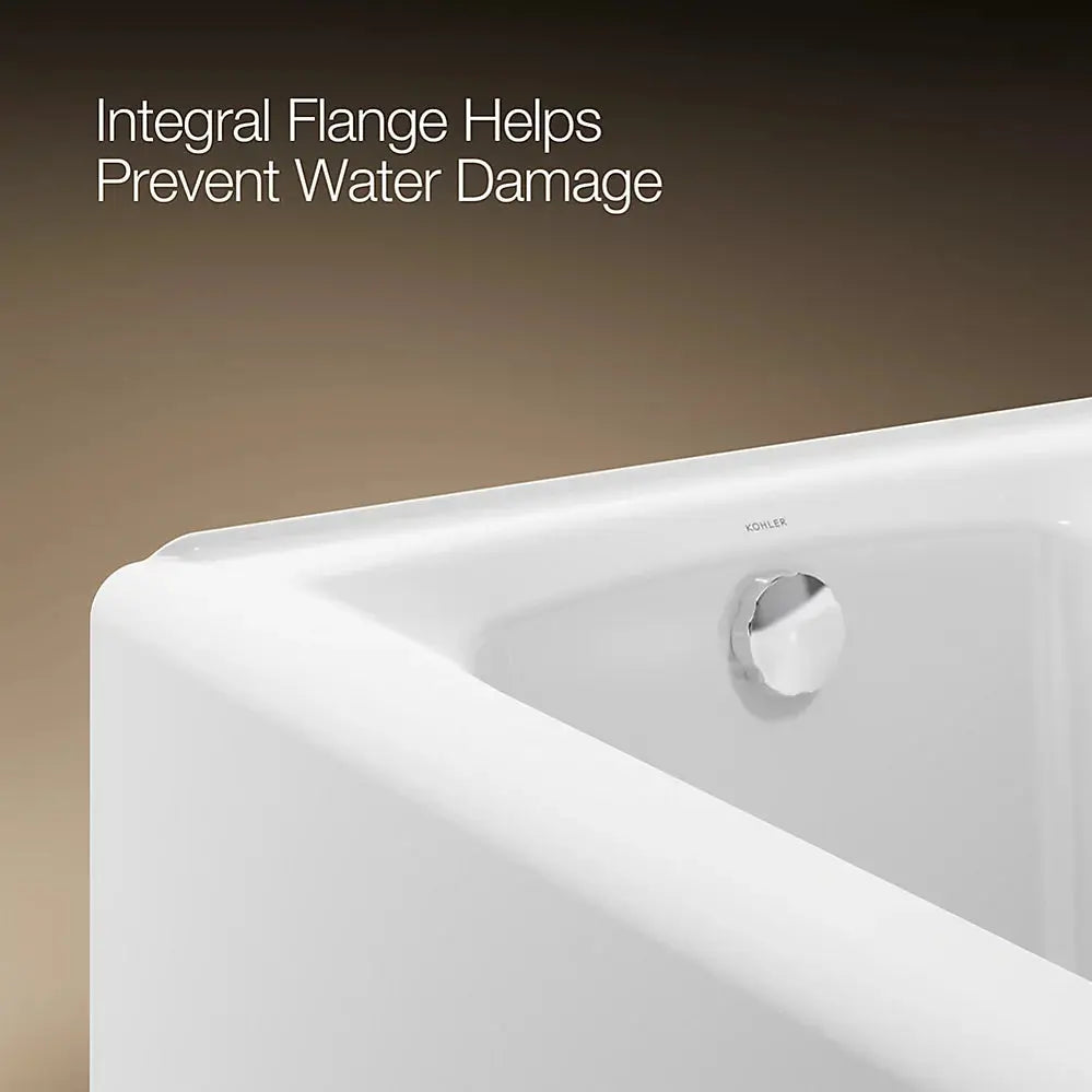 Kohler Mendota 60" x 32" alcove bath, left drain K-505-0 - Plumbing Market