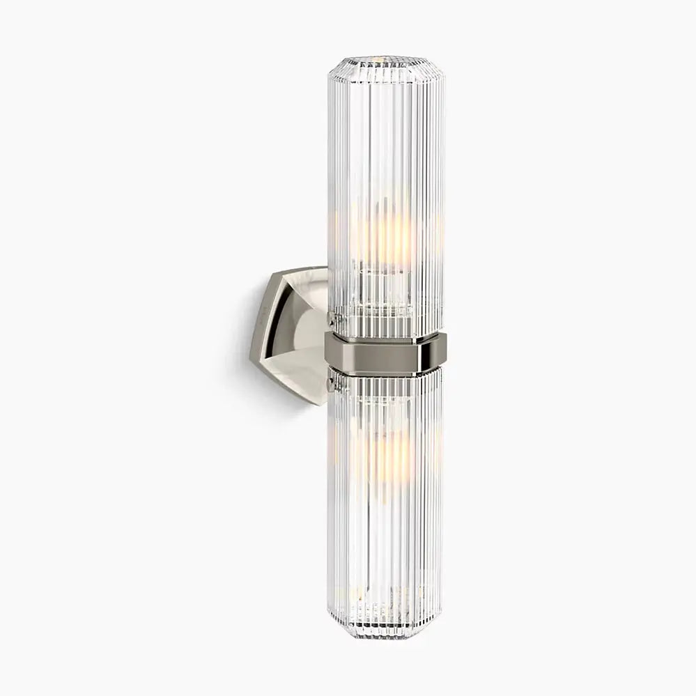 Kohler Occasion 2 Light Vertical Sconce 31777-SC02-SNL - Plumbing Market