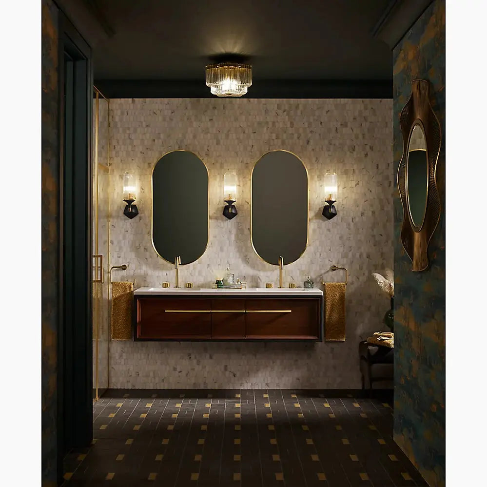 Kohler Occasion 3 Light Flush Mount 31780-FM03-2GL - Plumbing Market