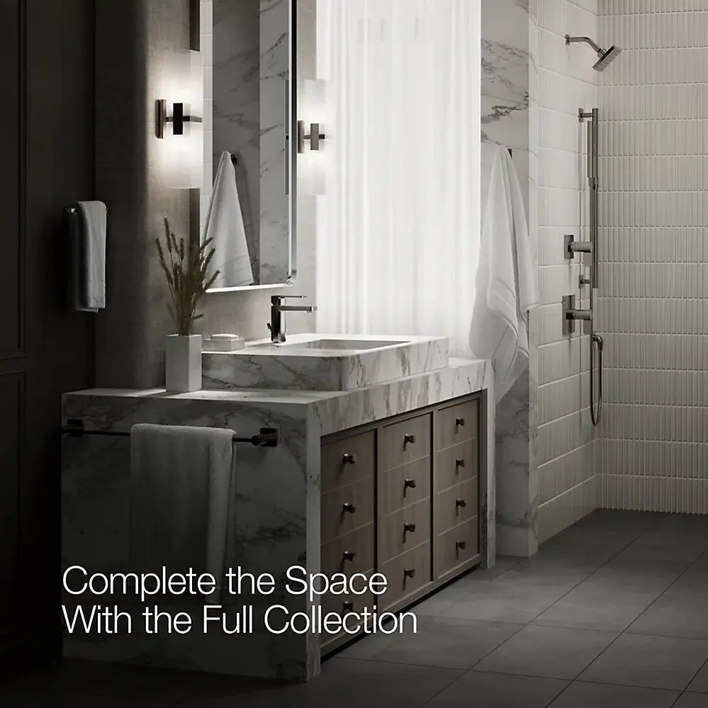Kohler Parallel Single-handle bathroom sink faucet, 1.0 gpm Vibrant Titanium - Plumbing Market