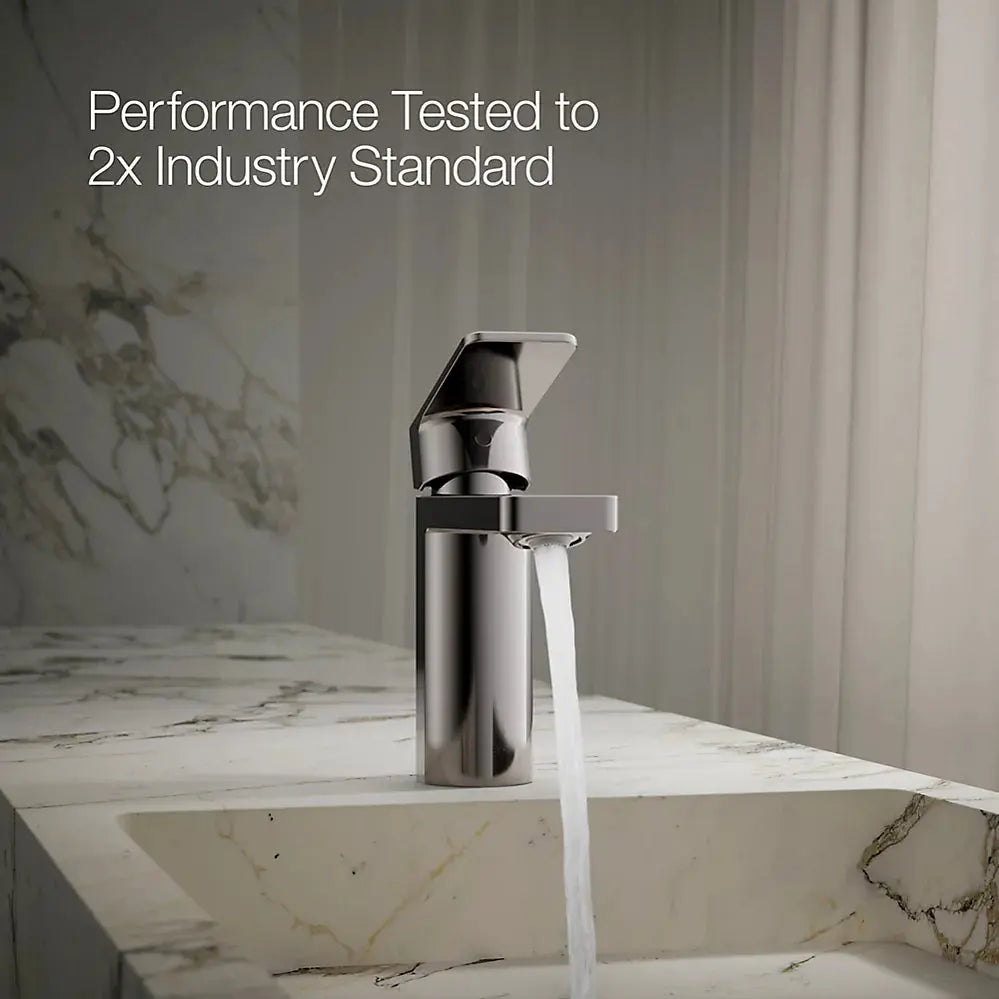 Kohler Parallel Single-handle bathroom sink faucet, 1.0 gpm Vibrant Titanium - Plumbing Market