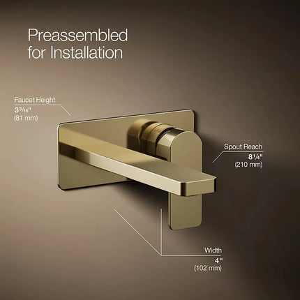 Kohler Parallel Wall-mount single-handle bathroom sink faucet, 1.2 gpm K-22567-4-AF - Plumbing Market