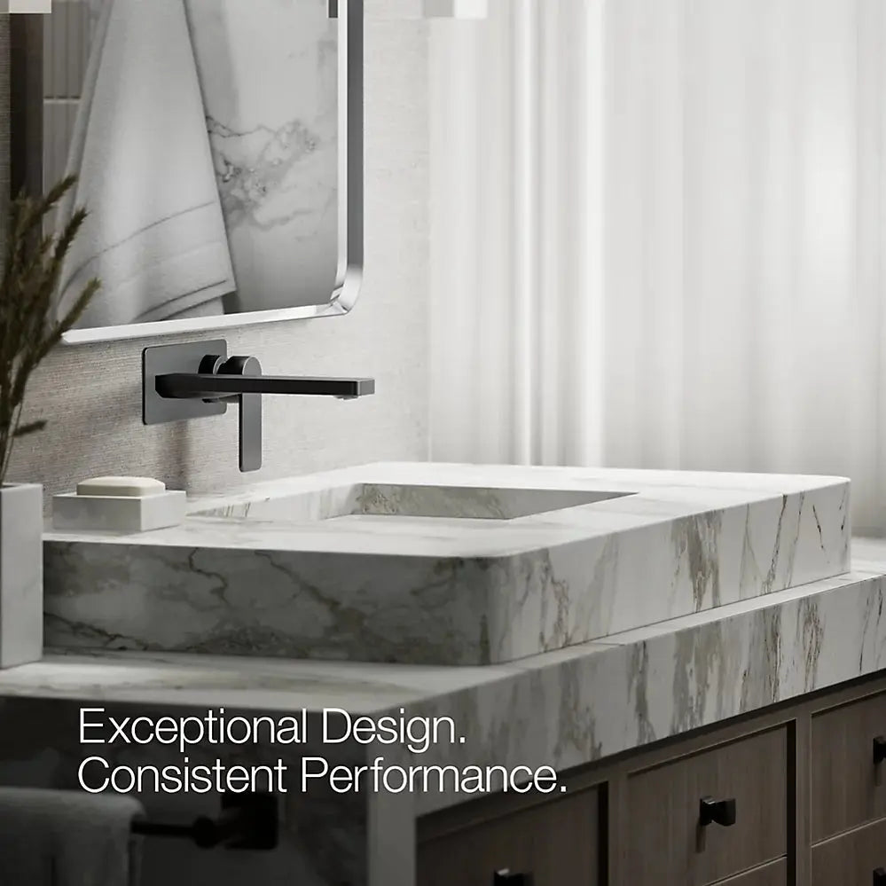 Kohler Parallel Wall-mount single-handle bathroom sink faucet, 1.2 gpm K-22567-4-BL - Plumbing Market