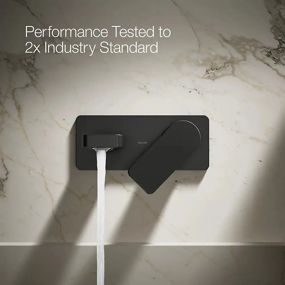 Kohler Parallel Wall-mount single-handle bathroom sink faucet, 1.2 gpm K-22567-4-BL - Plumbing Market