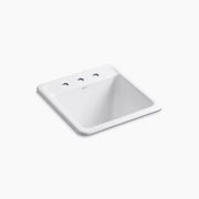 Kohler Park Falls 21" top-/undermount single-bowl utility sink K-19022-3-0 - Plumbing Market