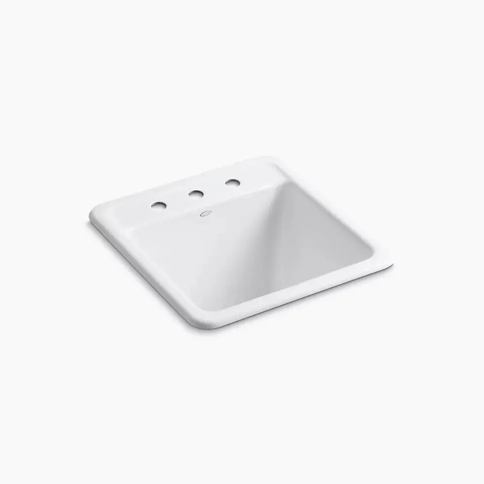 Kohler Park Falls 21" top-/undermount single-bowl utility sink K-19022-3-0 - Plumbing Market