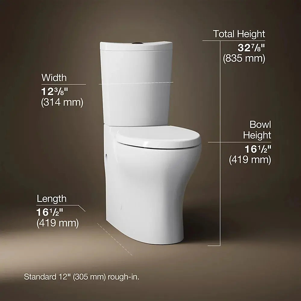 Kohler Persuade Curv Two-piece elongated toilet with skirted trapway, dual-flush - Plumbing Market