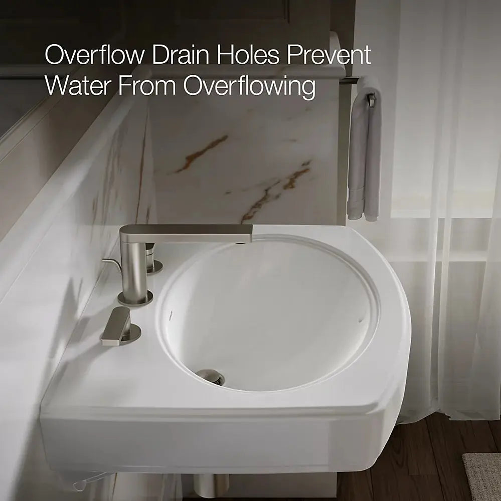Kohler Pinoir 22" oval wall-mount bathroom sink white - Plumbing Market