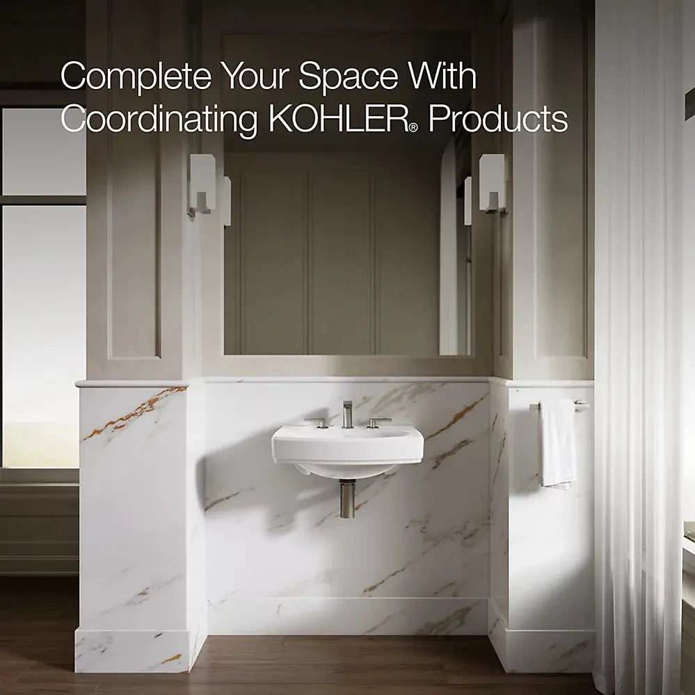 Kohler Pinoir 22" oval wall-mount bathroom sink white - Plumbing Market