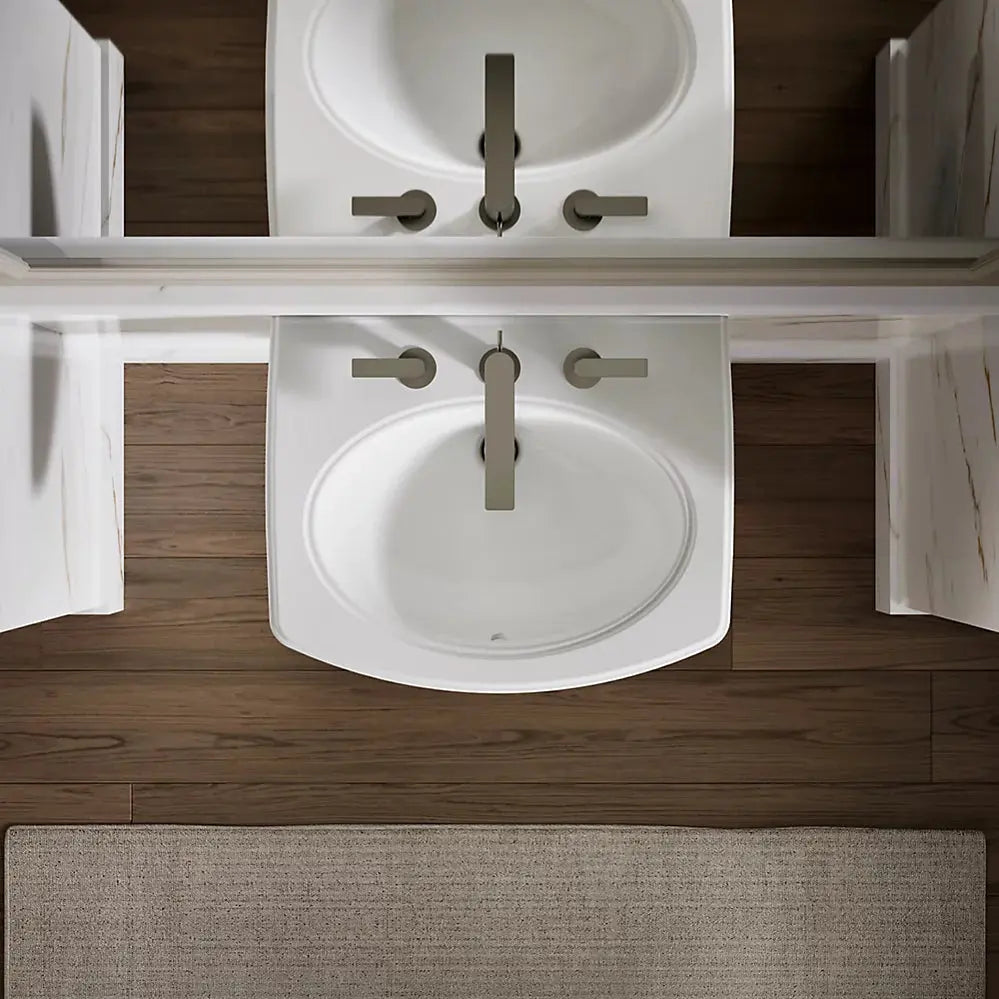 Kohler Pinoir 22" oval wall-mount bathroom sink white - Plumbing Market