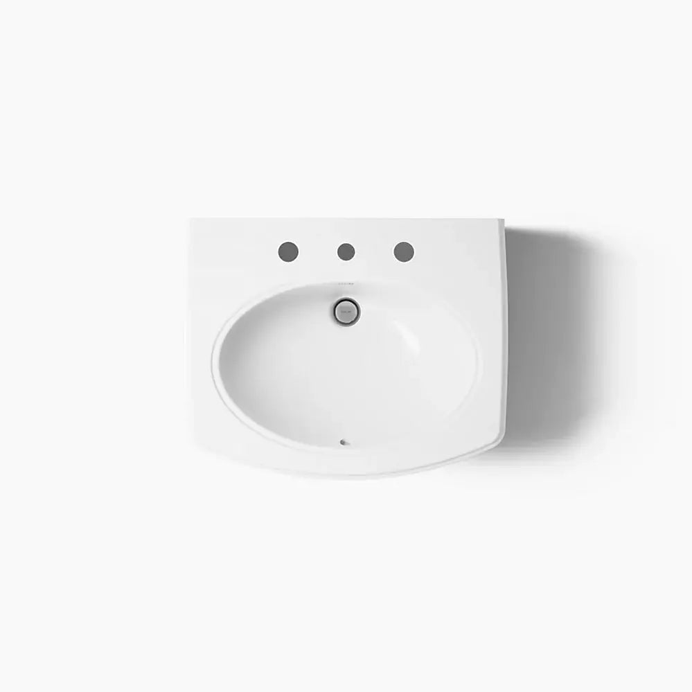 Kohler Pinoir 22" oval wall-mount bathroom sink white - Plumbing Market