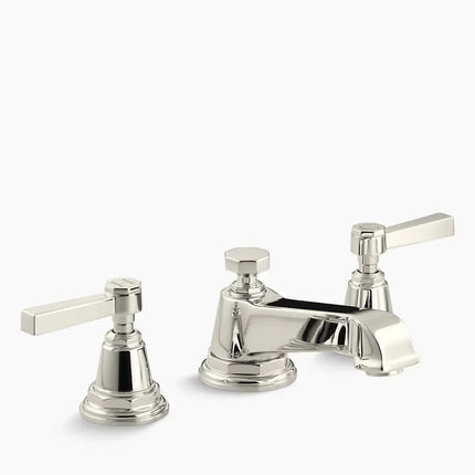 Kohler Pinstripe Widespread bathroom sink faucet with Lever handles, 1.2 gpm K-13132-4A-SN - Plumbing Market