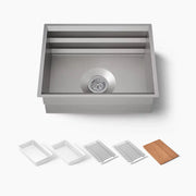 Kohler Prolific 23" undermount single-bowl workstation kitchen sink K-23650-NA - Plumbing Market