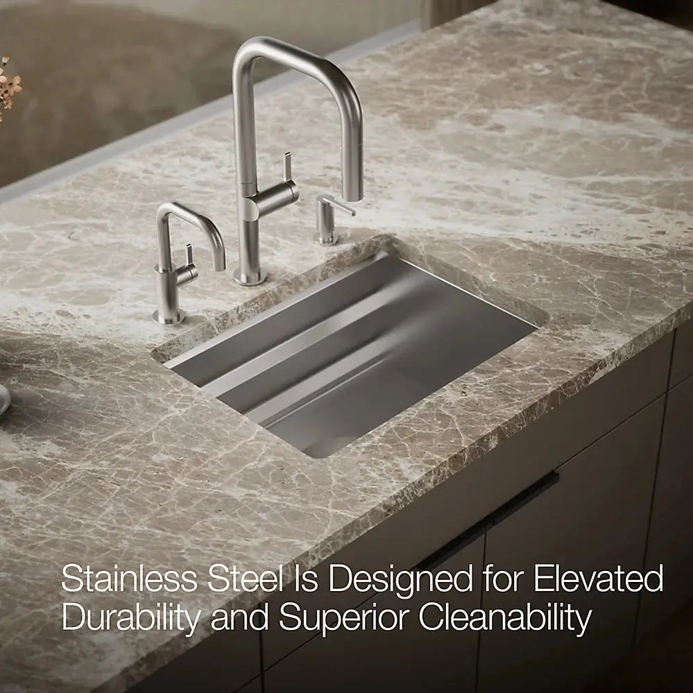 Kohler Prolific 23" undermount single-bowl workstation kitchen sink K-23650-NA - Plumbing Market