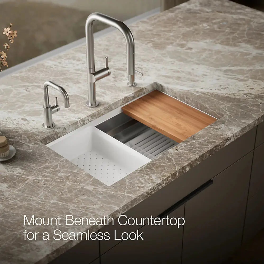 Kohler Prolific 29" undermount single-bowl workstation kitchen sink K-23651-NA - Plumbing Market