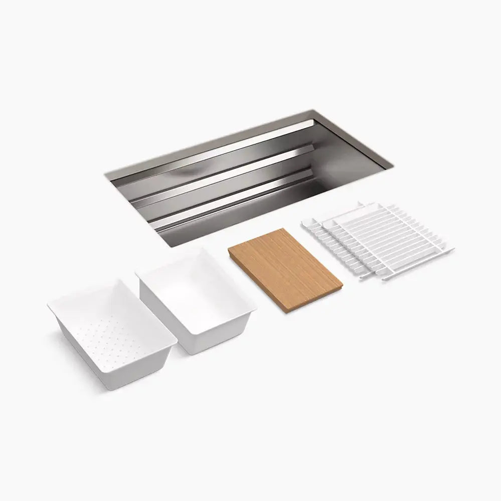 Kohler Prolific 33" undermount single-bowl workstation kitchen sink K-5540-NA - Plumbing Market