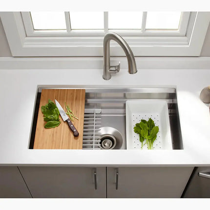 Kohler Prolific 33" undermount single-bowl workstation kitchen sink K-5540-NA - Plumbing Market