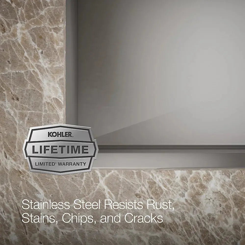 Kohler Prolific 44" undermount single-bowl workstation kitchen sink stainless steel - Plumbing Market