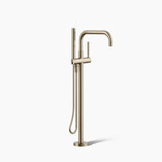 Kohler Purist Floor-mount bath filler trim with handshower brushed bronze - Plumbing Market