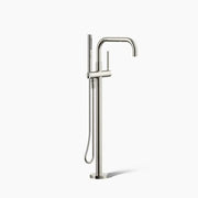Kohler Purist Floor-mount bath filler trim with handshower polished nickel - Plumbing Market