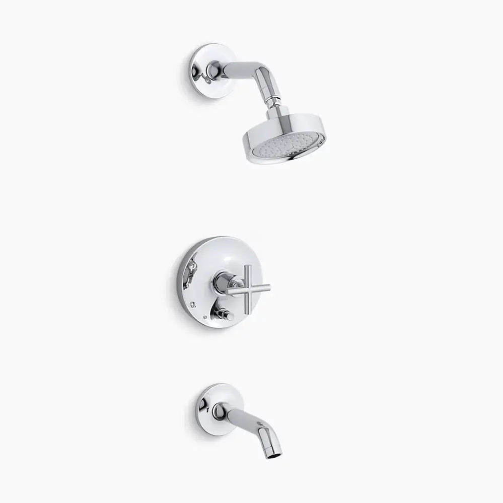 Kohler Purist R/T B&S Trm/Crs Hdls,35-Deg Spt T14420-3-CP - Plumbing Market