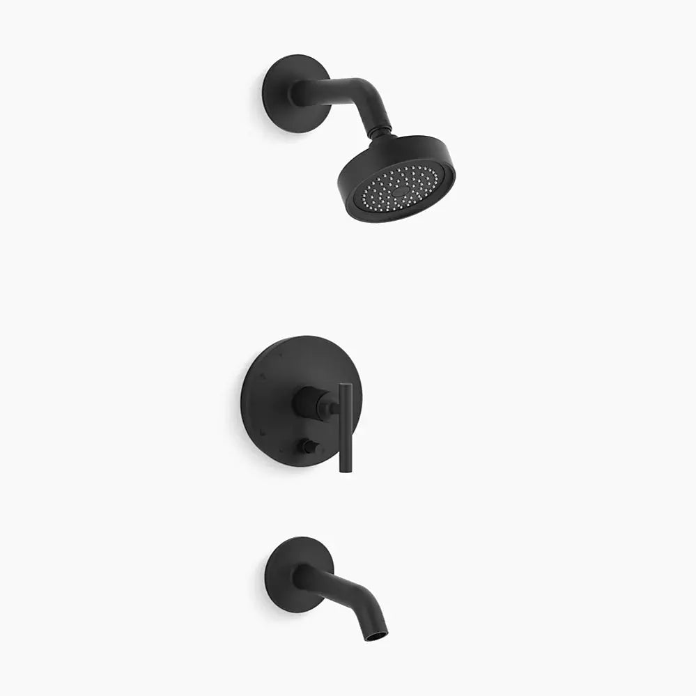 Kohler Purist R/T B&S Trm/Lvr Hdls,35 Deg Spt T14420-4-BL - Plumbing Market