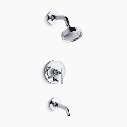 Kohler Purist R/T B&S Trm/Lvr Hdls,35 Deg Spt T14420-4-CP - Plumbing Market