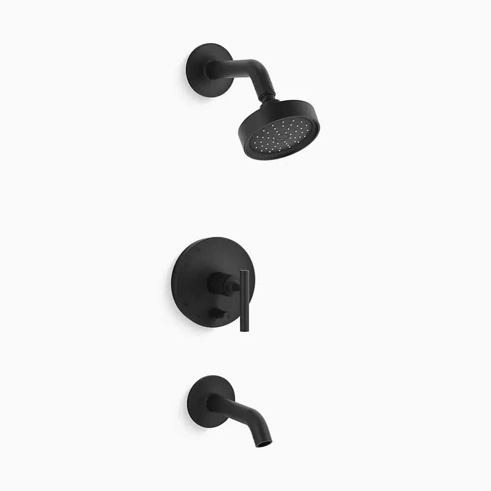 Kohler Purist R/T B&S Trm/Lvr Hdls,35 Deg Spt T14420-4G-BL - Plumbing Market