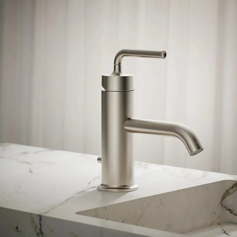 Kohler Purist Single-handle bathroom sink faucet with Straight Lever handle, 1.2 gpm K-14402-4A-BN - Plumbing Market