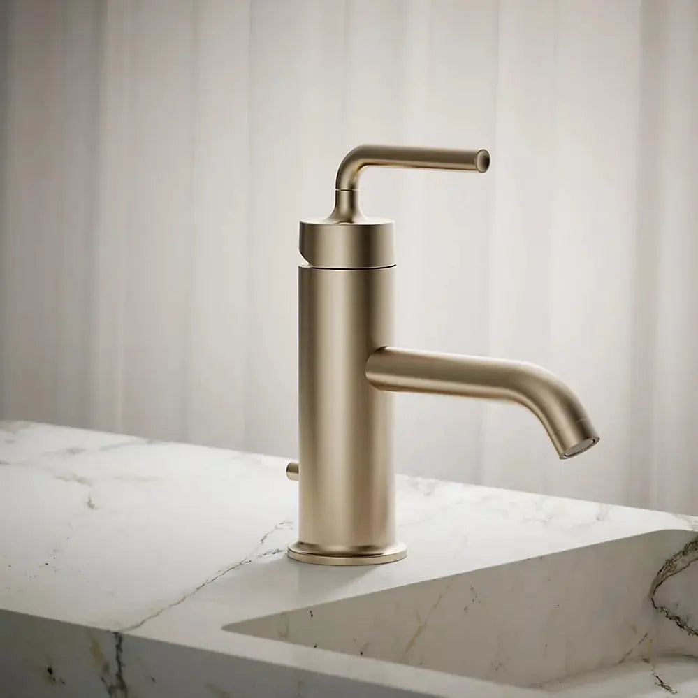 Kohler Purist Single-handle bathroom sink faucet with Straight Lever handle, 1.2 gpm K-14402-4A-BV - Plumbing Market