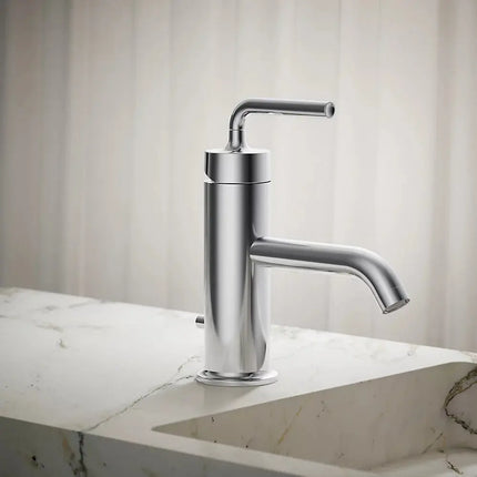 Kohler Purist Single-handle bathroom sink faucet with Straight Lever handle, 1.2 gpm K-14402-4A-CP - Plumbing Market