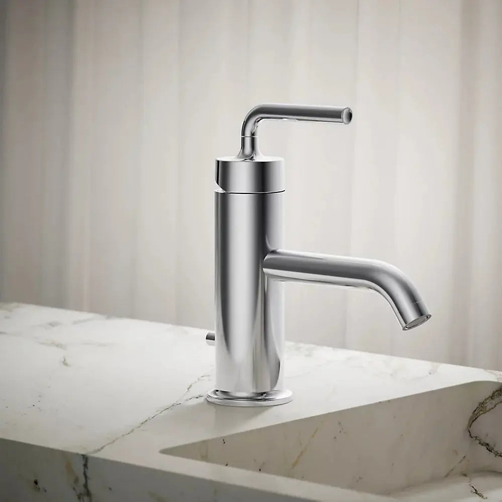 Kohler Purist Single-handle bathroom sink faucet with Straight Lever handle, 1.2 gpm K-14402-4A-CP - Plumbing Market