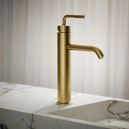 Kohler Purist Tall single-handle bathroom sink faucet with Lever handle, 1.2 gpm K-14404-4A-2MB - Plumbing Market