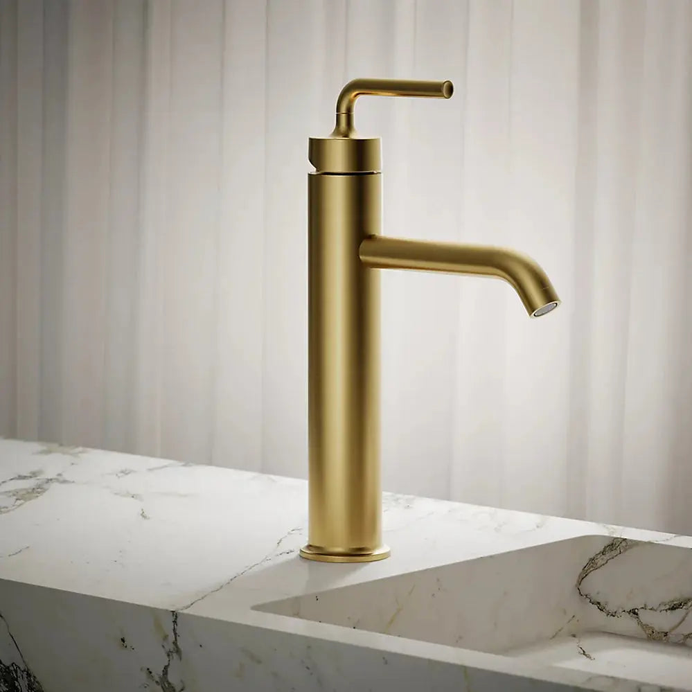Kohler Purist Tall single-handle bathroom sink faucet with Lever handle, 1.2 gpm K-14404-4A-2MB - Plumbing Market