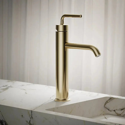 Kohler Purist Tall single-handle bathroom sink faucet with Lever handle, 1.2 gpm K-14404-4A-AF - Plumbing Market