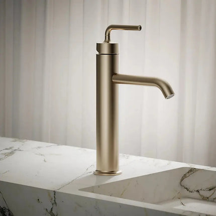 Kohler Purist Tall single-handle bathroom sink faucet with Lever handle, 1.2 gpm K-14404-4A-BV - Plumbing Market