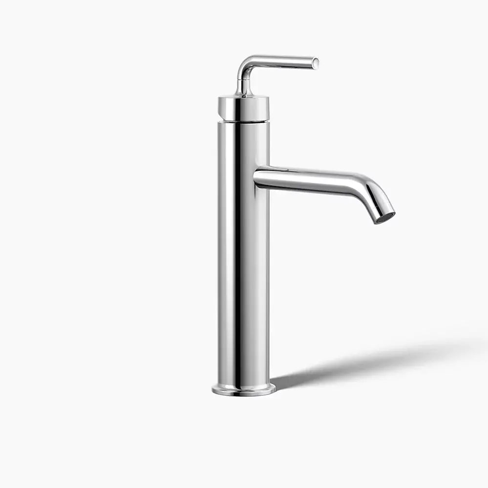 Kohler Purist Tall single-handle bathroom sink faucet with Lever handle, 1.2 gpm K-14404-4A-CP - Plumbing Market