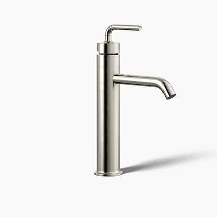 Kohler Purist Tall single-handle bathroom sink faucet with Lever handle, 1.2 gpm K-14404-4A-SN - Plumbing Market