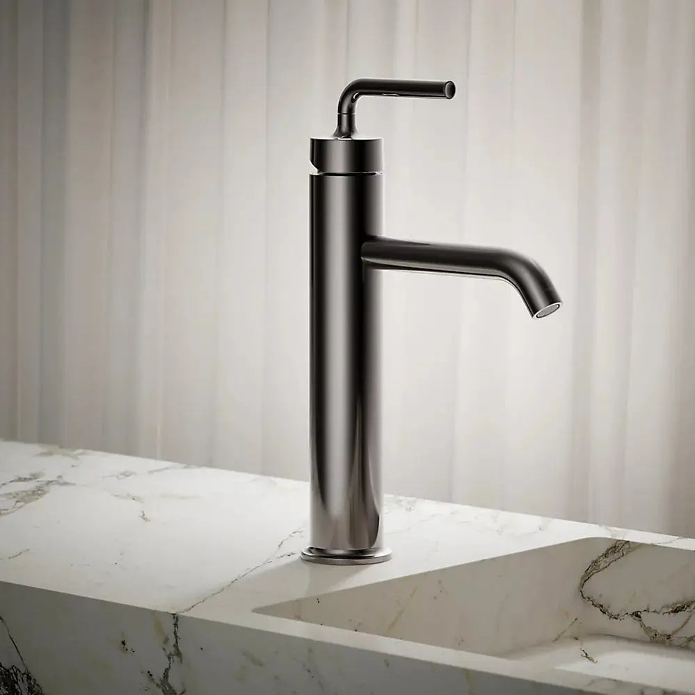 Kohler Purist Tall single-handle bathroom sink faucet with Lever handle, 1.2 gpm K-14404-4A-TT - Plumbing Market