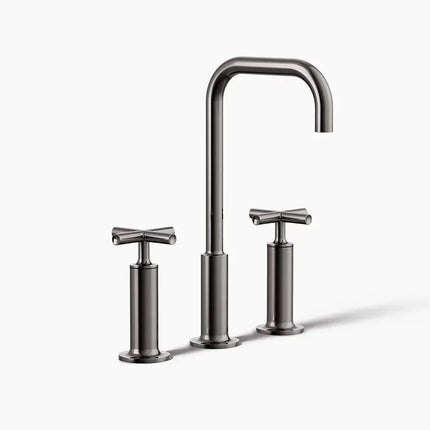 Kohler Purist Widespread bathroom sink faucet with Cross handles, 1.2 gpm K-14408-3-TT - Plumbing Market