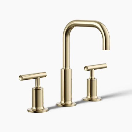 Kohler Purist Widespread bathroom sink faucet with Lever handles, 1.2 gpm K-14406-4-AF - Plumbing Market