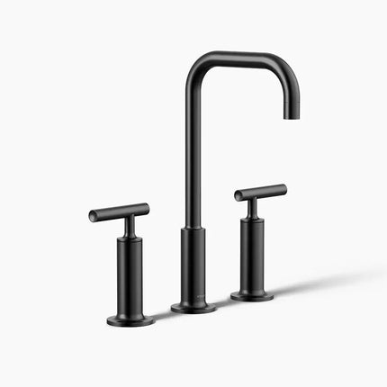 Kohler Purist Widespread bathroom sink faucet with Lever handles, 1.2 gpm K-14408-4-BL - Plumbing Market