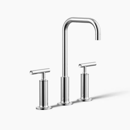 Kohler Purist Widespread bathroom sink faucet with Lever handles, 1.2 gpm K-14408-4-CP - Plumbing Market