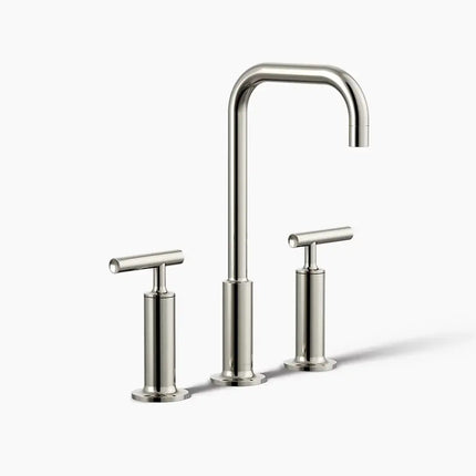 Kohler Purist Widespread bathroom sink faucet with Lever handles, 1.2 gpm K-14408-4-SN - Plumbing Market