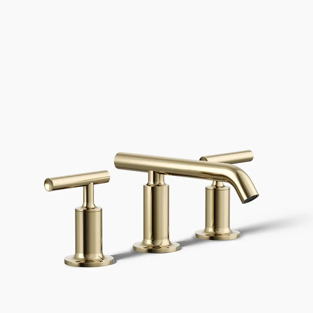 Kohler Purist Widespread bathroom sink faucet with Lever handles, 1.2 gpm K-14410-4-AF - Plumbing Market