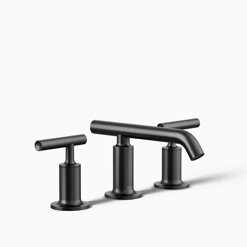 Kohler Purist Widespread bathroom sink faucet with Lever handles, 1.2 gpm K-14410-4-BL - Plumbing Market