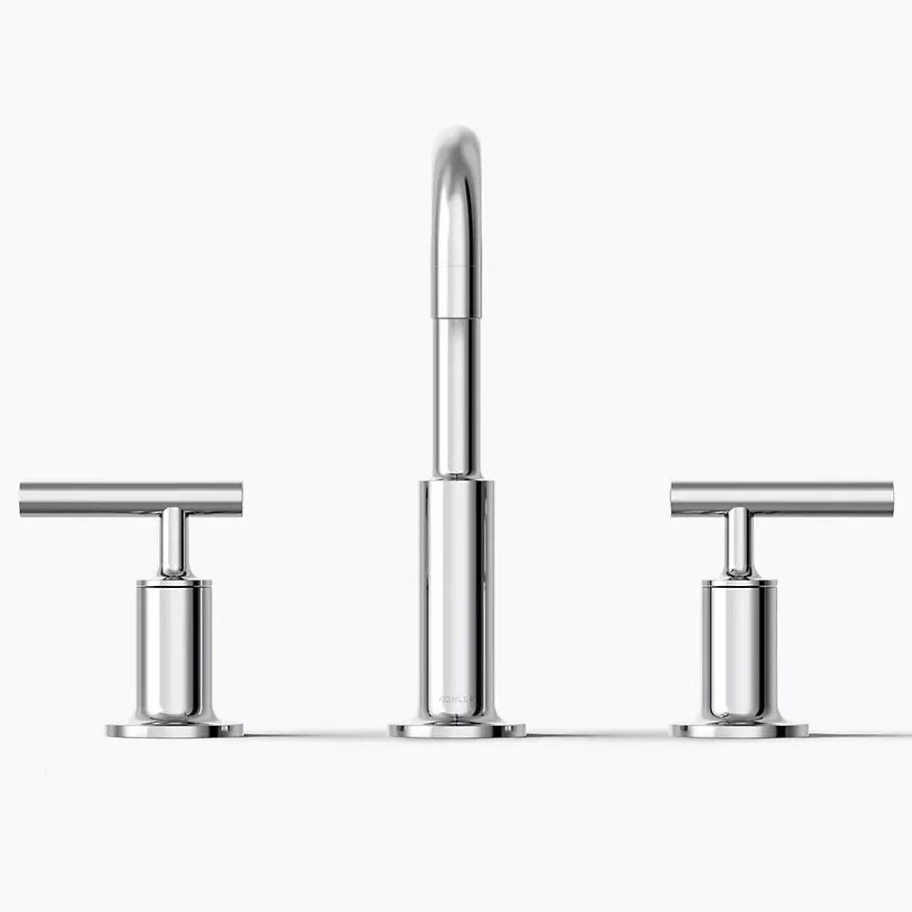 Kohler Purist Widespread bathroom sink faucet with Lever handles, 1.2 gpm - Plumbing Market